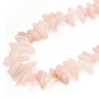 Perline di quarzo rosa naturale, Irregolare, DIY, rosa, 8-25mm, Venduto per 40 cm filo