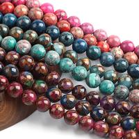 Cloisonne Stone Bead, Runde, poleret, du kan DIY, flere farver til valg, Solgt Per 38 cm Strand