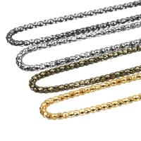 Jern smykker kæde, lanterne kæde, flere farver til valg, 3mm, 10m/Bag, Solgt af Bag