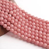 Chalcedony Beads Round polished DIY pink Sold Per 38 cm Strand