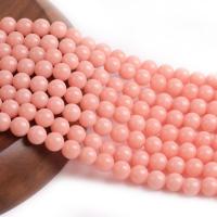 Night-Light Stone Beads Round polished DIY pink Sold Per 38 cm Strand