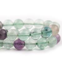 Fluorit Beads, Runde, poleret, du kan DIY, flere farver til valg, Solgt Per 38 cm Strand