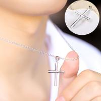 Brass Cross Pendants silver color plated Unisex silver color nickel lead & cadmium free Sold By PC