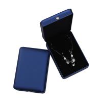 Lederen halsketting box, PU, met Katoenfluweel, meer kleuren voor de keuze, 160x115x42mm, Verkocht door PC