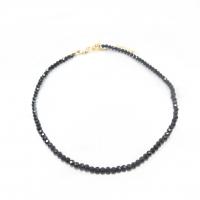 Crystal Choker with Stainless Steel Round plated for woman & faceted mixed colors Length Approx 45 cm Sold By PC