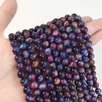 Tiger Eye Beads, Runde, du kan DIY & forskellig størrelse for valg, blandede farver, Solgt Per 38 cm Strand