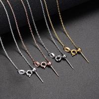 Brass Chain Necklace plated cross chain & box chain & for woman nickel lead & cadmium free 46mm Sold By PC