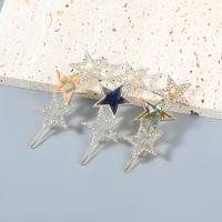 Hair Clip Zinc Alloy with Resin Star fashion jewelry & for woman & with rhinestone Sold By PC