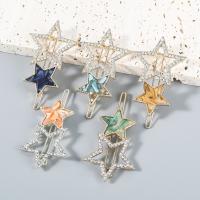 Hair Clip Zinc Alloy with Resin Star plated fashion jewelry & for woman & with rhinestone Sold By PC