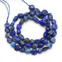 Lapis Lazuli Beads, Onregelmatige, natuurlijk, DIY, blauw, 6-8mm, Per verkocht 38 cm Strand