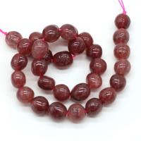 Φυσικό χαλαζία κοσμήματα χάντρες, Strawberry Quartz, Ακανόνιστη, φυσικός, DIY, κόκκινος, 10-12mm, Sold Per 38 cm Strand