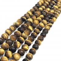 Tiger Eye Beads, Runde, poleret, du kan DIY, blandede farver, Solgt Per 38 cm Strand