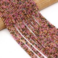 Turmalin Bead, Abacus, du kan DIY & facetteret, blandede farver, 2x3mm, Solgt Per 38 cm Strand