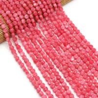 Natural Marble Beads Dyed Marble Flat Round DIY & faceted pink 6mm Sold Per 38 cm Strand