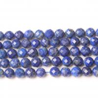 Lapis Lazuli Beads, Ronde, DIY & gefacetteerde, blauw, Per verkocht 38 cm Strand