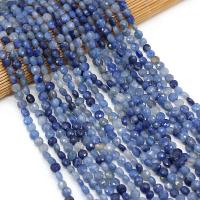 Natural Aventurine Beads Blue Aventurine Flat Round DIY & faceted blue 6mm Sold Per 38 cm Strand