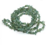 dragi kamen čips, Zeleni aventurin, Čips, možete DIY, zelen, 3x5-4x6mm, Prodano Per 40 cm Strand