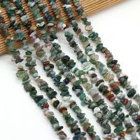 Naturlige indiske agat perler, Indiske Agate, Chips, du kan DIY, blandede farver, 3x5-4x6mm, Solgt Per 40 cm Strand