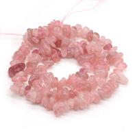 Natürliche Rosenquarz Perlen, Bruchstück, DIY, Rosa, 3x5-4x6mm, verkauft per 40 cm Strang