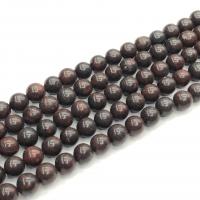 Jasper breču perle, Krug, uglađen, možete DIY, crven, Prodano Per 38 cm Strand