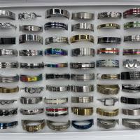 Stainless Steel Finger Ring Unisex mixed colors Sold By Box