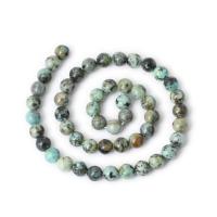 Perline in turchese, Turchese africano, Cerchio, lucido, DIY, colori misti, Venduto per 38 cm filo