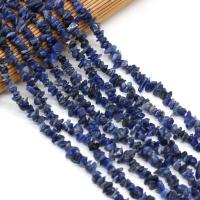 Gemstone traškučiai, Lapis Lazuli, Pasidaryk pats, mėlynas, 3x5-4x6mm, Parduota už 40 cm Strand