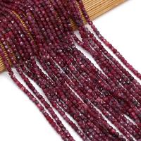 Perline gioielli gemme, Rubino, Cubo, DIY & sfaccettati, rosso, 5x5mm, Venduto per 38 cm filo