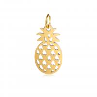 Brass Jewelry Pendants Stainless Steel Pineapple plated DIY Sold By PC