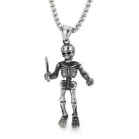 Titanium Steel Pendants Stainless Steel Skull without cord & for man Sold By PC