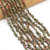 Unakite Perle, Bruchstück, DIY, gemischte Farben, 3x5-4x6mm, verkauft per 40 cm Strang