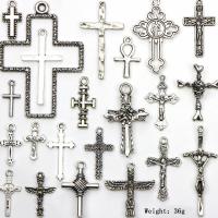 Zinc Alloy Cross Pendants plated mixed & hollow 20-40mm Sold By Set