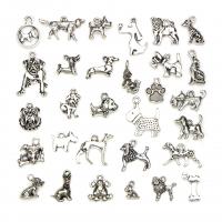 Zinc Alloy Animal Pendants antique silver color plated mixed 10-26mm 70*50*11cm Sold By Set