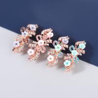 Hair Clip Zinc Alloy with Resin fashion jewelry & for woman & with rhinestone Sold By PC