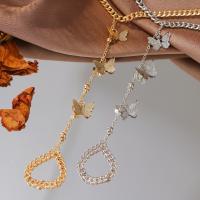 Bracelet en alliage de zinc Anneau, papillon, pour femme, plus de couleurs à choisir, Longueur 15 cm, Vendu par PC