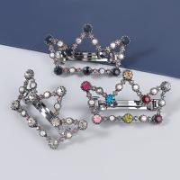 Hair Barrettes Zinc Alloy Crown fashion jewelry & for woman & with rhinestone Sold By PC