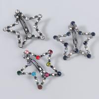 Hair Barrettes Zinc Alloy Star fashion jewelry & for woman & with rhinestone Sold By PC