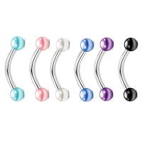 Stainless Steel Curved Barbell plated Unisex Sold By PC