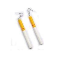 Resin Earring cigarette & for woman mixed colors Sold By Pair