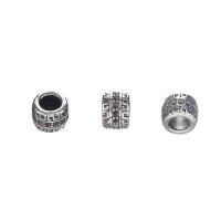Edelstahl-Beads, Edelstahl, rund, Salben, DIY, Silberfarbe, 11.40x8mm, verkauft von PC
