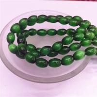 Cats Eye Jewelry Beads Drum polished DIY green Sold Per 38 cm Strand