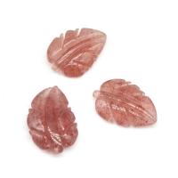 Natural Quartz Jewelry Beads Strawberry Quartz Leaf DIY red Sold By PC