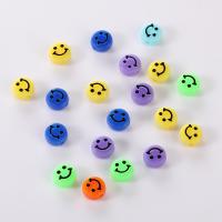Acrylic Jewelry Beads Smiling Face DIY & chemical wash mixed colors Sold By G