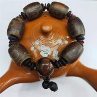 Agaat armbanden, Tibetaanse agaat, met Kristal, uniseks, gemengde kleuren, 18x24mm, Lengte 19 cm, Verkocht door PC