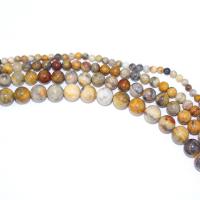 Prirodni Crazy ahat perle, Crazy Agate, Krug, možete DIY, miješana boja, Prodano Per 40 cm Strand