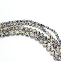 Natural Dalmatian Beads Round DIY mixed colors Sold Per 40 cm Strand