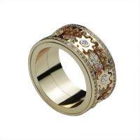 Unisex Finger Ring Zinc Alloy plated & with rhinestone Sold By PC