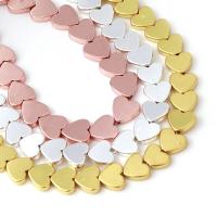 Perles hématites amagnétiques, Hématite, coeur, Placage, DIY, plus de couleurs à choisir, 8mm, Longueur 38 cm, Vendu par sac