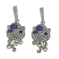 Zinc Alloy Rhinestone Pendants with rhinestone mixed colors Sold By PC