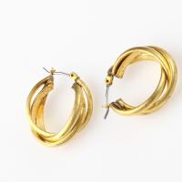 Brass Hoop Earring for woman golden Sold By PC